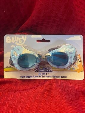 Bluey Kids Blue Swim Goggles - Blue